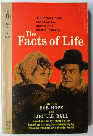 The Facts Of Life 1st 1960 Film Tie - In,  Bob Hope & Lucille Ball.  Very Good