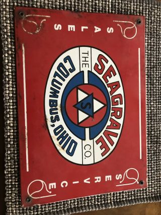 Seagrave Sales And Service Porcelain Sign