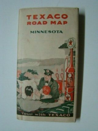 Vintage 1929 Texaco Gas Station Road Map Minnesota