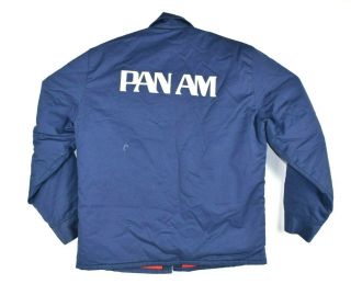 Vintage Pam Am Airlines 80s Maintenance Jacket Crew Chief Fleet Services Sz M