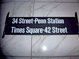 Nyc Ny Subway Sign Mta Transit Times Square 42 Street 34 Penn Station Roll Sign