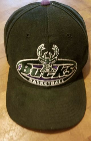 Vintage Nba Milwaukee Bucks Authentic Starter Basketball Hat Black