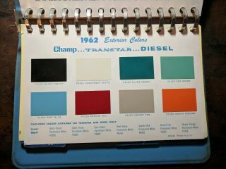 1962 Studebaker Dealer Album Fact Book Colors and Upholstery Car Auto 3