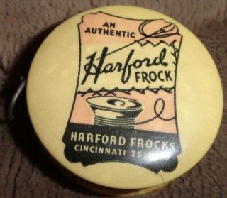 Vintage Celluloid Harford Frock Cloth Tape Measure Advertising Qfe Collectible