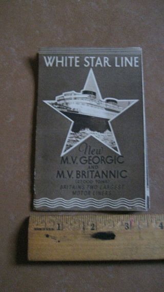 White Star Line Georgic " M.  V.  Georgic And M.  V.  Britannic "