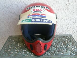 Vintage Bell Moto 4 Motorcycle Helmet Motocross Small Red