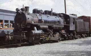 Unidentified Railroad Steam Locomotive Passenger Train 1972 Photo Slide