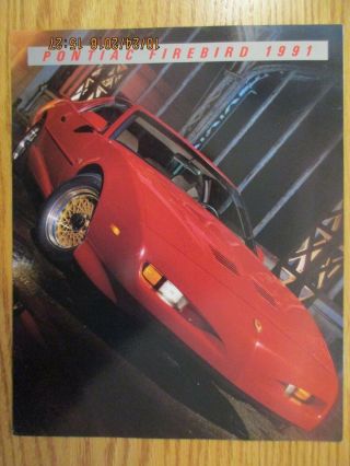 1991 Pontiac Firebird 8 Page Color Sales Brochure Folder Book