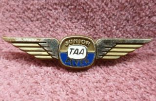 Vintage Taa Junior Flyer Wing Badge