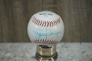 Authentic Autograph Signed Baseball By Tony Gwynn 2007 Hof