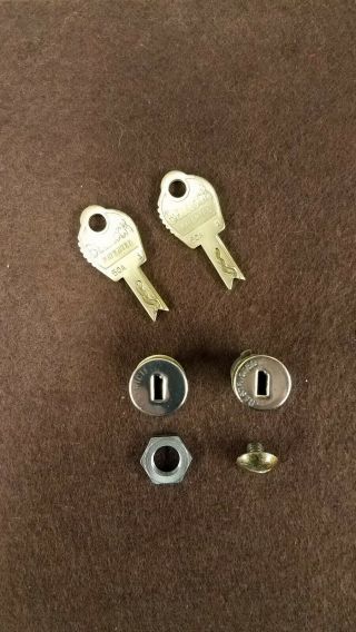 Duncan/miller 60/76 Parking Meter Male/female Lock Cylinders 2 Matching Keys.