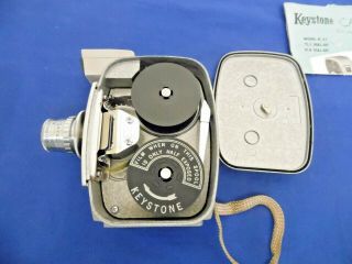 Vintage Keystone K25 Capri 8mm Movie Camera With Asa Filmspeed