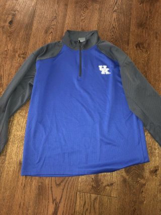 University Of Kentucky Wildcats 1/4 Zip Long Sleeve Xl Pullover