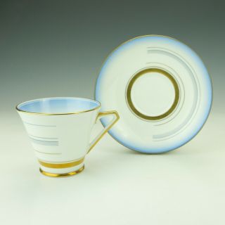 Vintage Bell China - Geometric Patterned Modernist Cup & Saucer - Art Deco