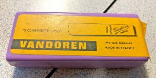 Vintage Vandoren Clarinet V - 3 Reeds 1 Box Of 10 Medium 3 1/2 Made In France