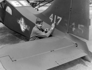 Vtg 1940 Ww2 - Era Photo Film Negative Army Aaf Aircraft Stinson L - 5—417345 2.  3