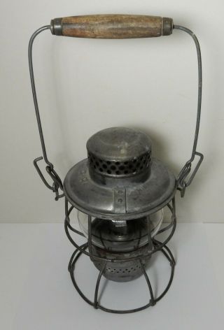 Old Cpr Canadian Pacific Railroad Rr Hiram Piper Etched Globe Adlake 400 Lantern