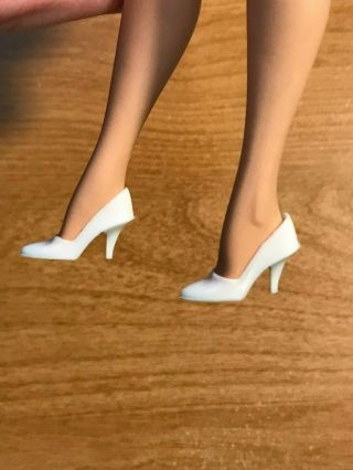 Vintage Barbie Shoes White Closed Toe Pumps / Heels - Japan