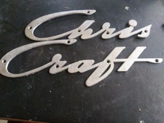 Chris Craft Emblem Chrome Boat Logo Vintage