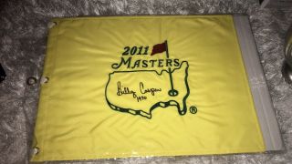 Billy Casper Signed Autographed 2011 Masters Golf Pin Flag Pga Tour Hof