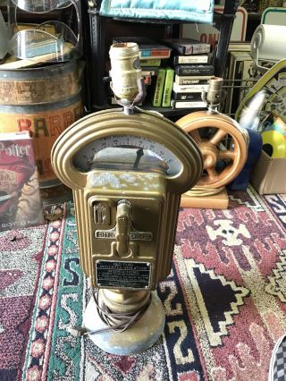 Vintage Duncan Miller 1 & 5 Cent Parking Meter Lamp Man Cave Bar
