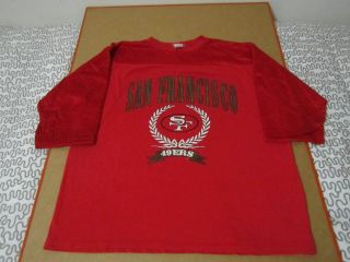 Sf 49ers San Francisco Artex Mesh Shirt Jersey Vtg Rayon