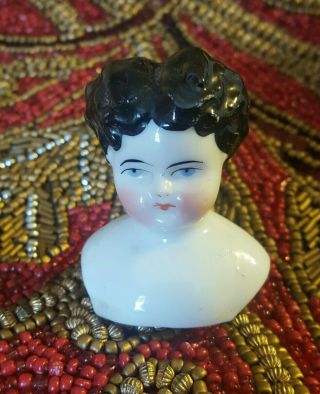 Antique Victorian Jenny June Parian Lady Porcelain Doll Head Bust