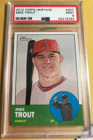 Mike Trout 2012 Topps Heritage 207 Psa 9