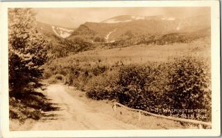 Rppc Mt.  Washington From The Glen Road Nh Vintage Postcard X24