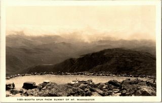 Bootts Spur From Summit Of Mt.  Washington Nh Vintage Postcard X24