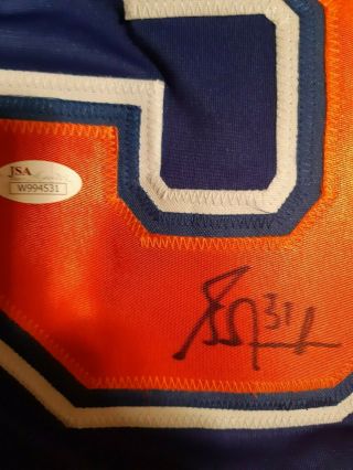 Grant Fuhr Jsa Authenticated Edmonton Oilers Autographed Jersey Auto Hof Cert