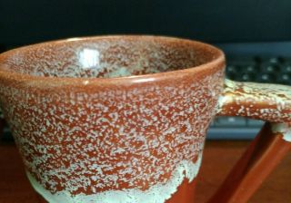 2 VINTAGE WINART POTTERY COFFEE MUG Brown Gold Lava Glaze 3