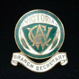 Vintage Victoria Cwa Country Womens Branch Secretary Badge