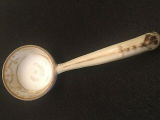 VINTAGE Nippon Hand Painted Gold,  White Set Spoon / Ladle Bowl 3