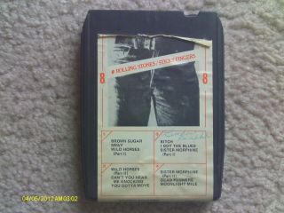 Vintage Rolling Stones/sticky Fingers M85910 8 Track Tape