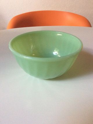 Vintage Fire King Jadeite Swirl Shell Small Mixing Bowl