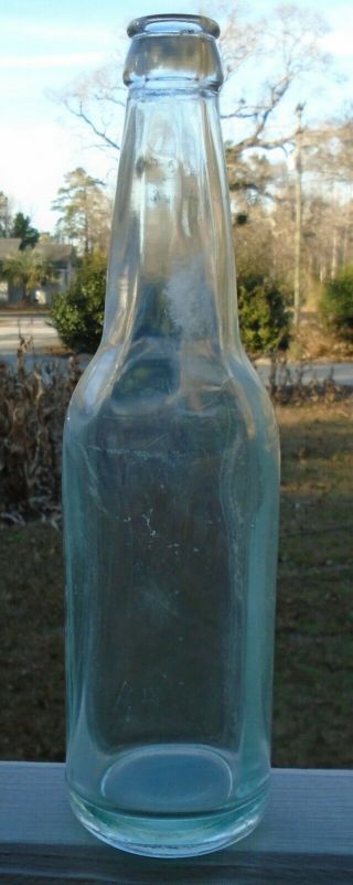 Vintage 9 1/2 " Aqua Beer Bottle Embossed 36 15 On Bottom Side - No Chips/cracks