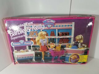 Barbie And Kelly Exciting Supermarket Shoppin Fun 1996 Doll Vintage