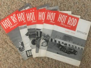 Vintage 1950 Hot Rod Magazines / 6 Issues