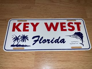 Vintage Vtg Key West Florida Metal License Plate