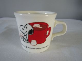 Vintage Taylor Intl Usa Peanuts Snoopy Hot Chocolate Cocoa Mug