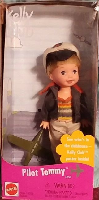Pilot Tommy Doll With Airplane Mattel Kelly Club 1999 Lil Friends