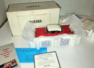 1/24 Diecast 1992 Franklin 1957 Chevy Bel Air Sport Coupe Box,  Tag,