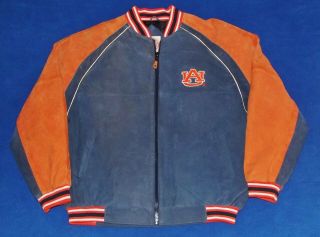 Vintage 1995 Auburn Tigers Leather Varsity Jacket Size L Embroidered