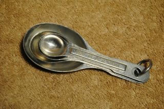 Vintage Aluminum Measuring Spoon Set U.  S.  St’d 4 Piece Set