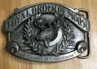 Vintage 1988 Loyal Order Of Moose Limited Edition Belt Buckle
