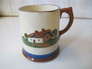 Vintage Dartmouth Pottery Handmade Ceramic Mug / Cup - Torquay Devon Motto Ware