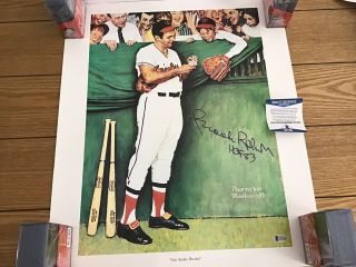 Hof Brooks Robinson Signed 18x21 Poster Cut Auto Beckett Authenticated