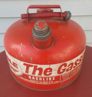 Vintage Eagle The Gasser Metal 2 1/2 Gallon Gas Can Model M - 2 1/2