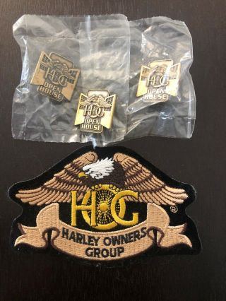Hog Harley Owners Group Patch And Open House Pins